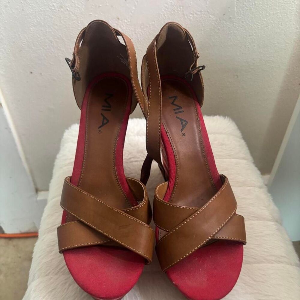 Women's MIA Wedge Sandals w/ Aztec Print - Picture 3 of 7